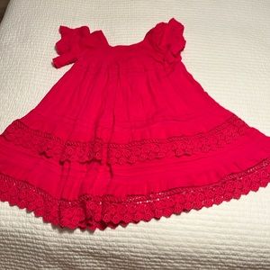 Hot Pink Flowy Summer Dress size Small EUC
